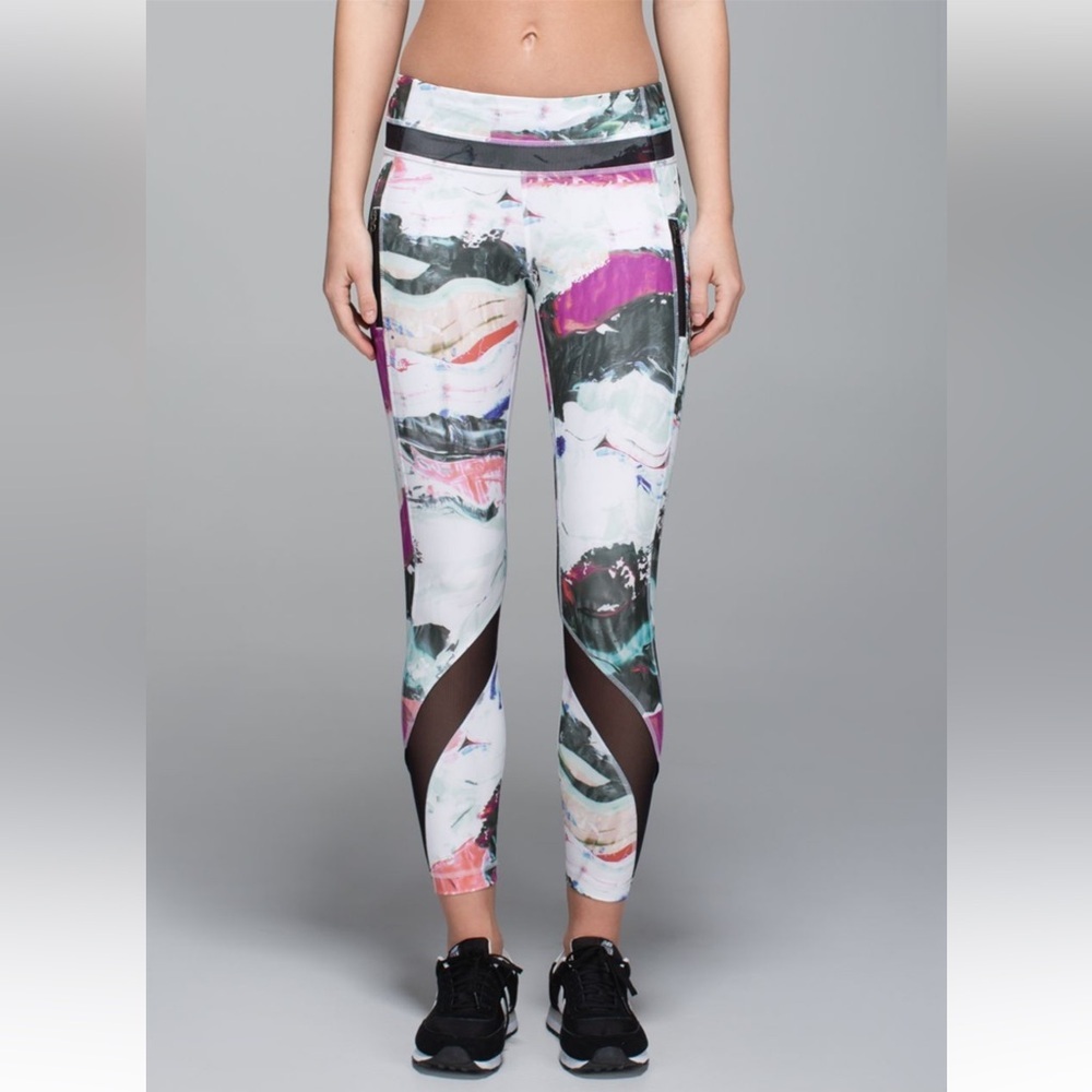 Lululemon Inspire Tight II Full-On Luxtreme Mesh Zip Pockets Medium Rise Print 4